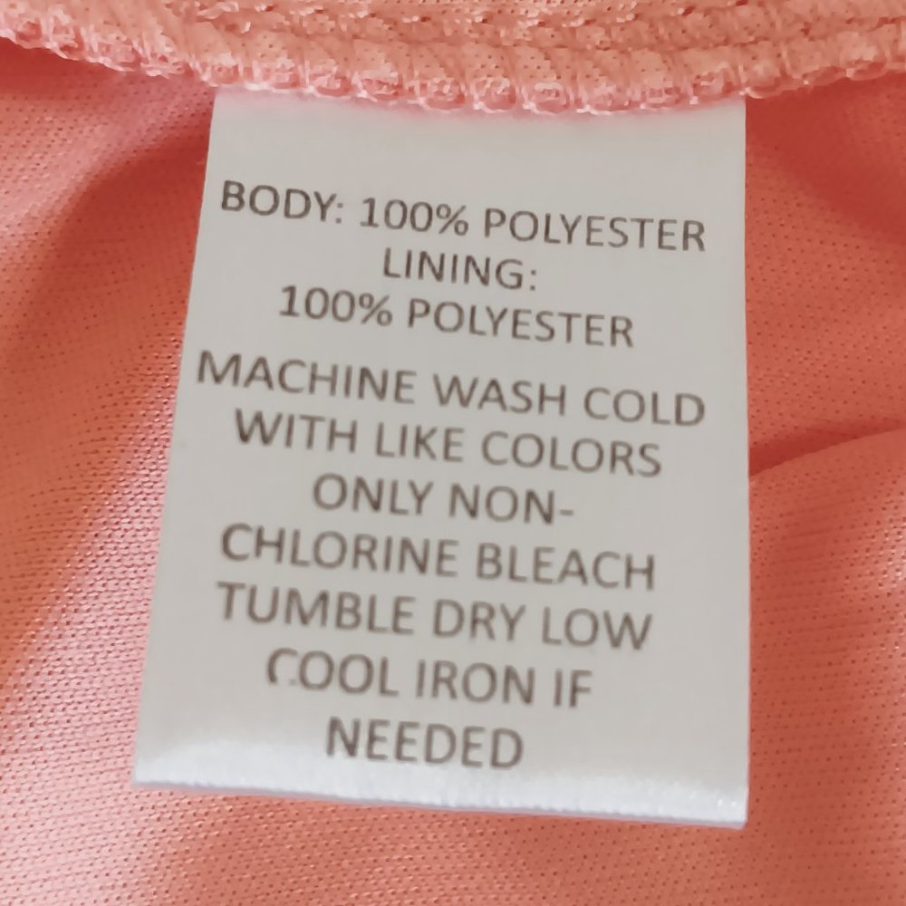 Calligraphie Women's Coral Swiss Dot Lace Trim High Neck Sleeveless Top Size L - Picture 11 of 15